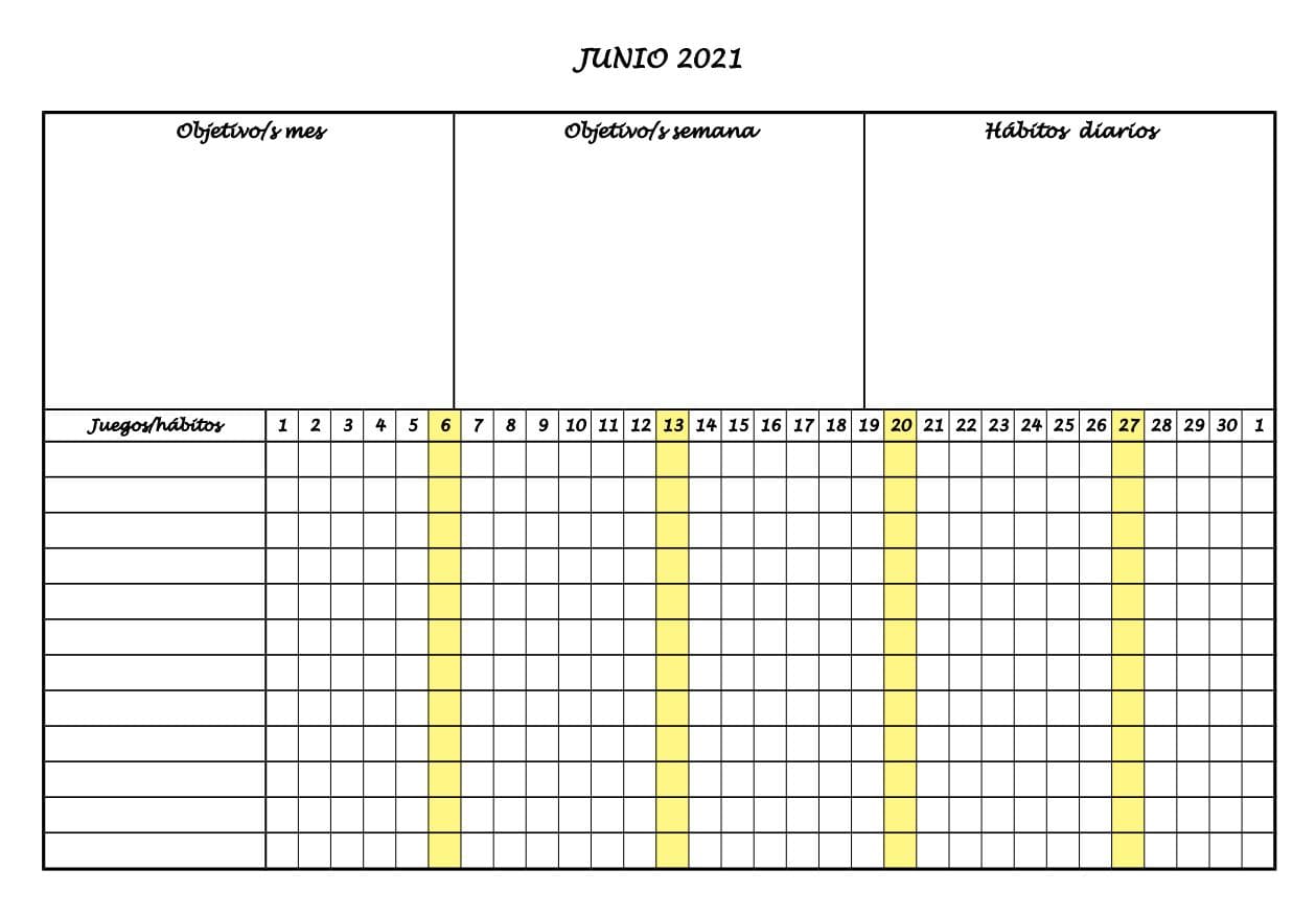 checklist mensual pdf